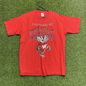 Vintage University of Wisconsin Badgers Shirt Mens XL Sportswear Single Stitch